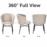 Chaise de salle à manger en métal noir moderne et élégante, de haute qualité, avec un tissu de qualité supérieure, un design ergonomique, une construction durable, Suoteng, pour le salon
