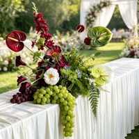 Vente en gros d'usine : Centres de table vintage en terre cuite rouge Anthurium, arrangements floraux pour mariage, fête et décoration intérieure