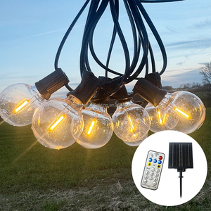 <span class=keywords><strong>Guirnalda</strong></span> de Luces Solares G40 E12 para Exteriores, Impermeables, Bombillas Resistentes a los Golpes, Luces LED para Jardín, 25 pies 25 bombillas, 50 pies 50 bombillas, CE Rohs - Product Image 4