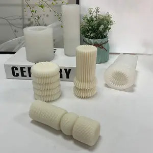Moldes cilíndricos de vela de Pilar Alto 3D, moldes de silicona para fabricación de velas
