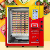 Distributeur automatique de repas chauds 24h/24, libre-service, écran tactile 21,5 pouces, entièrement automatique, refroidissement par compresseur, multi-produits