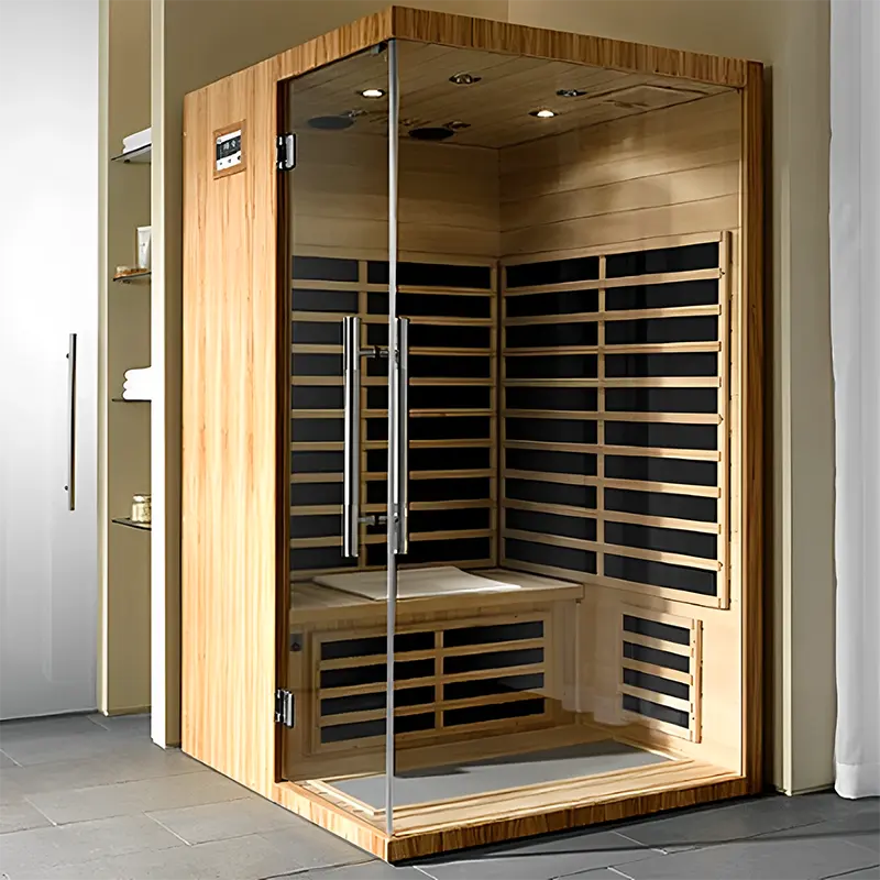 Sauna interior finlandesa Precio de fábrica Bañeras de spa infrarrojas Salas de sauna Sauna de vapor seco para 3 personas