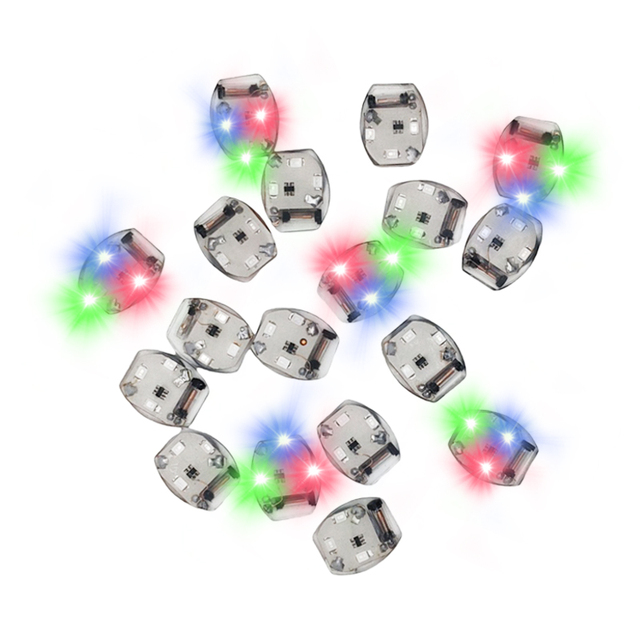 LED Shoe Light Flashing 3-Color Waterproof Decorative Mini Adhesive Light Vibration-Sensing Battery-Powered Button Battery Party
