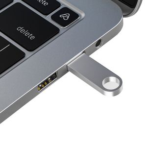 Petite clé USB portable en métal, forme de clé USB originale en acier de 8 Go avec trou - Product Image 5