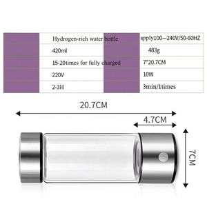 <span class=keywords><strong>Bouteille</strong></span> d'<span class=keywords><strong>eau</strong></span> hydrogénée portable rechargeable de haute qualité, générateur d'<span class=keywords><strong>eau</strong></span> riche <span class=keywords><strong>en</strong></span> hydrogène 2024, avec technologie PEM SPE - Product Image 3