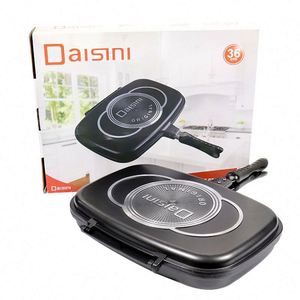 กระทะอลูมิเนียมอัลลอยด์เคลือบสารกันติดสองด้านสำหรับย่างและทอดขายส่ง - Product Image 3