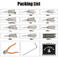 Kit de 32 outils de déverrouillage de serrures de voiture Lishi, décodeur 2-en-1, outil de serrurier