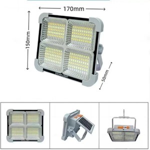 Reflectores LED Solares Portátiles IP66 ABS para Carretera, Exteriores, Camping, Emergencias Domésticas, con Batería Recargable, Ajustables y Regulables, con Certificación CE - Product Image 5