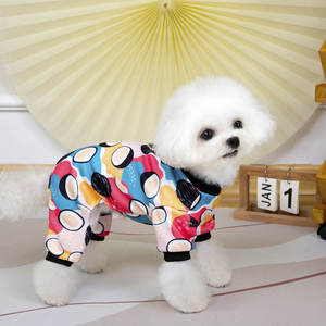 בגדי חיות מחמד 25 אביב קיץ קל משקל הדפס מצויר מכנסיים ארבע רגליים תואם רצועה בגדי כלבים לכלבים קטנים ובינוניים - Product Image 2