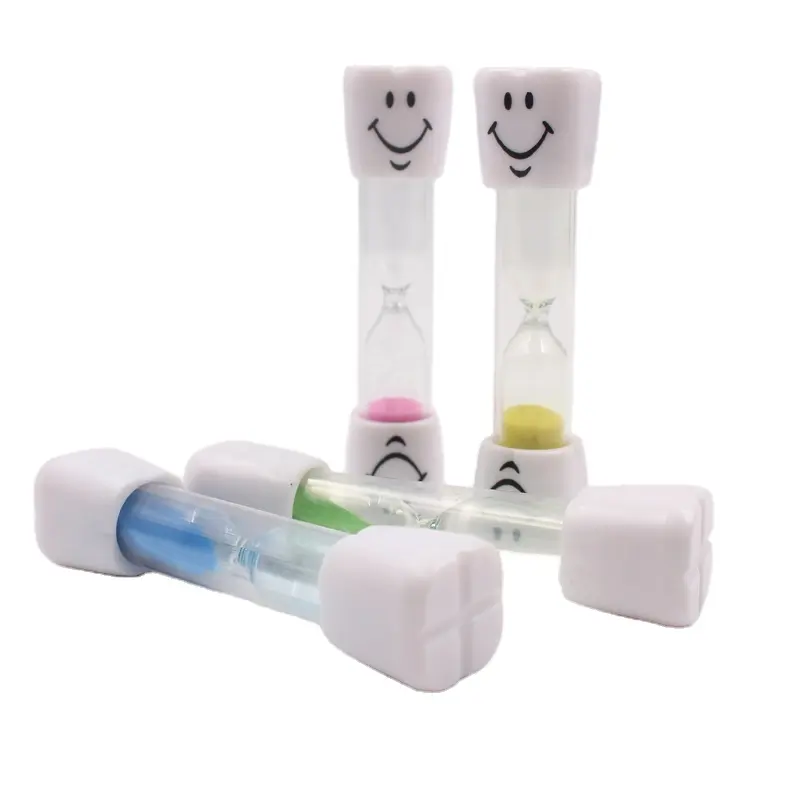 Cepillo de dientes personalizado para niños, regalo promocional de alta calidad, temporizador de arena con sonrisa con Logo