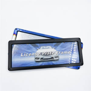 Roestvrijstalen Gebakken Blauw Gemodificeerd Kentekenplaatframe Uit China & Guatemala Premium Luxe Universeel Fit Kentekenplaatafdekking - Product Image 3