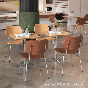 Silla de Comedor Moderna Minimalista de Madera Maciza, Color Nogal Negro Natural, Diseño Estable para Hogar, Restaurante y Hotel - Product Image 4