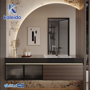 Meuble de salle de bain mural avec miroir flottant design moderne et luxueux Kaleido OEM 2025, meuble de toilette avec lavabo - Product Image 3