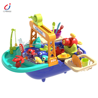 Ensemble de jouets aquatiques créatifs Chengji DIY : Bateaux de simulation en plastique pour activités estivales en intérieur et en extérieur, table d'eau et petits jouets aquatiques pour poissons