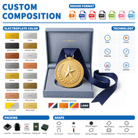 Médailles de compétition OEM personnalisées avec logo, en métal, effet pailleté, émail, pour danse, patinage artistique, gymnastique latine, médailles de récompense Fiesta