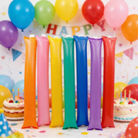 Bâtons gonflables de cheerleading pour concerts, vente en gros, écologiques en PE, accessoires de cheering de haute qualité, personnalisables pour fêtes