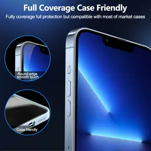 Magic Box 9H Full Glue 2.5D Tempered Glass Film Mobile Phone Screen Protector For IPhone 13 Mini 13 12 11 With Magic Box