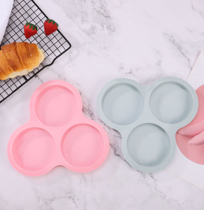 Small Eco-Friendly Dishwasher Safe Grey/Pink Modern Silicone Air Fryer Egg <b>Pan</b> with Muffin Tin Mold Home Kitchen Baking Dishes - Product Image 2