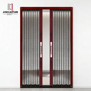 Puerta mosquitera corredera y plegable de aleación de aluminio estilo acordeón Jianggan con <span class=keywords><strong>malla</strong></span> de alambre oculta - Product Image 1