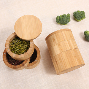 <b>Bamboo</b> Spice Jar With Flip Top Airtight Storage For Solid Seasonings Kitchen Condiment <b>Container</b> - Product Image 4