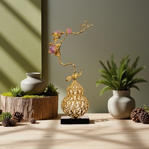 Artigianato moderno di lusso a forma di zucca in lega di zinco elegante metallo artigianato per la famiglia soggiorno tavolo da pranzo Villa Hotel - Product Image 2