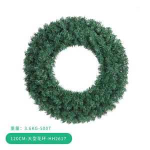 Grande couronne de Noël robuste en fer forgé, 80 à 150 cm, feuillage de pin vierge pour décoration festive <span class=keywords><strong>DIY</strong></span> - Product Image 5