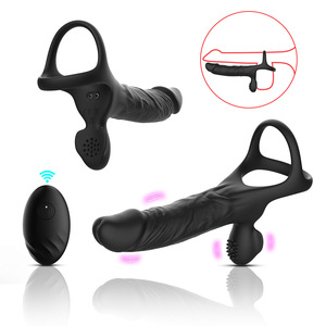 Plug anal rechargeable en silicone, réaliste, à porter, double usage, anneau pénien pour hommes, femmes, couples, jouet sexuel, emballé, vente en gros - Product Image 1