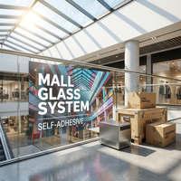 Pantalla LED Flexible Transparente de Fácil Instalación, Película Autoadhesiva para Vidrio, para Publicidad Comercial