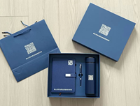 cahiers écologiquesen cuir d'art de cueillette avec impression de logo personnalisé tasse à café thermos boîte-cadeau d'affaires