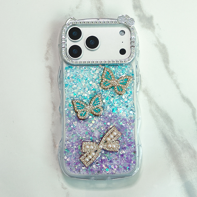 New Gradual Change Color Luxury Cute Rhinestone Sparkly Bling case Women for Tecno Spark 40 Bling case Epoxy Bow Knot