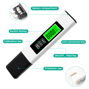 Testeur numérique de qualité de l'eau TDS 0-9990 PPM avec écran LCD rétroéclairé pour piscines, eau potable et aquariums - Product Image 2