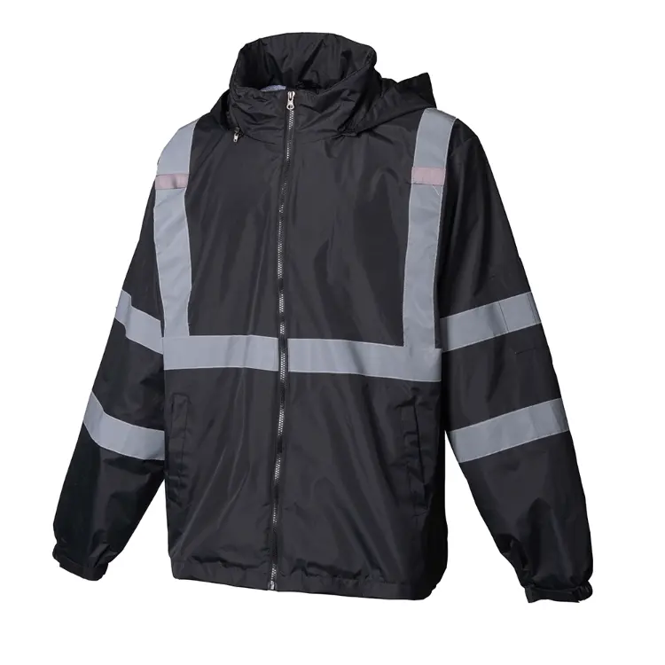 Cheap Good Quality Windbreaker Winter High Visibility Light Reflecting Reflective Padded Men Puffer Work Safety Jackets