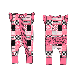 Детский комбинезон унисекс из бамбукового волокна с индивидуальным принтом, мягкий и удобный, осенняя детская пижама с двусторонней молнией - Product Image 2