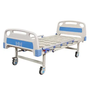 Medical furniture one function manual metal crank single manual hospital care patient bed