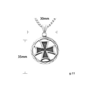 Stainless Steel <b>Cross</b> Pendant Necklace Geometric Hollow Unisex Fashion Jewelry 19009 - Product Image 5