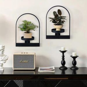 Étagère murale à cadre en métal simple et moderne pour plantes Étagère à fleurs d'intérieur Assemblage facile pour les amoureux des plantes Plateau pour pots de fleurs - Product Image 3