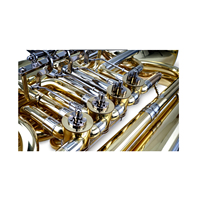 Laut OEM kunci Bb profesional 4 pernis putar Tuba JYTU0757 trompet ukuran 4/4