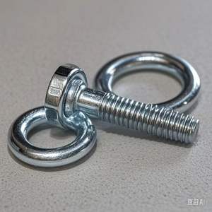 Pernos de cabeza hexagonal estándar Din580, acero al carbono 304, tuerca de perno de ojo de acero inoxidable, acabado Chapado en zinc disponible, 20mm, 100mm, 40mm, 50mm - Product Image 2