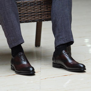 Chaussures habillées en cuir pour hommes, grandes tailles, style Oxford, décontractées, noires, faites à la main, collection 2026 - Product Image 4