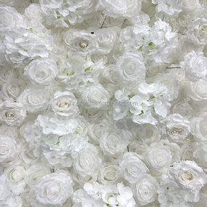 約束の花の壁の背景白い花の壁8フィートx8フィートの白い花の壁のパネルの装飾 - Product Image 3