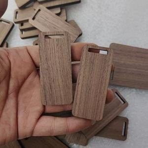 Solid Wood Keychain Blank <b>Plaque</b> <b>Engraved</b> Pendant Car Accessory Modern Simple Style 0328 - Product Image 1