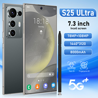 Nuevo Smartphone Ultra 5G S25 de 7.3" HD Deca Core Francés 16GB+1TB con Desbloqueo Facial, Doble SIM, 108MP, Gaming, CDMA, Inglés/Español, 120Hz Rápido