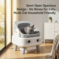 Bac à litière automatique pour chat de grande capacité 75L, à ouverture supérieure, avec contrôle intelligent par application, nettoyage automatique et double capteur de sécurité
