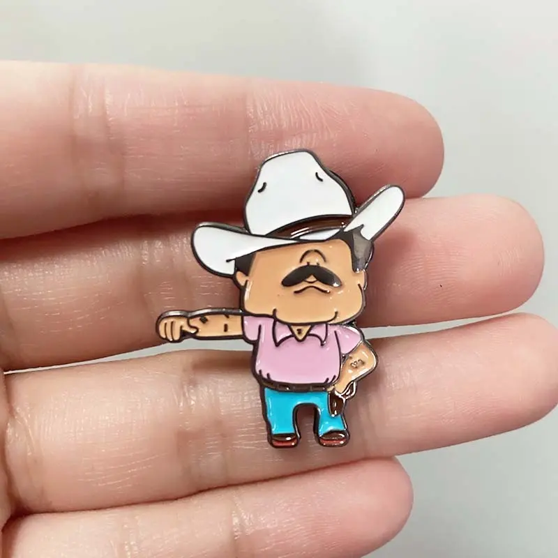 Wholesale high quality custom enamel pins LOW MOQ El Chapo hat pins mexican