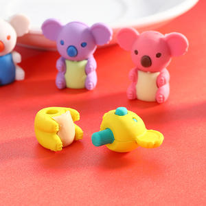 カラフルな漫画鉛筆消しゴム シミュレーション猿 動物 TPRゴム カスタム 子供用 クリエイティブDIY オフィス消しゴムセット - Product Image 2