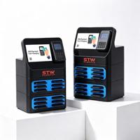 Borne de location de batteries externes personnalisées avec logo, distributeur de batteries portables, station de partage de batteries externes avec écran d'affichage