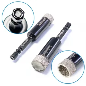 <span class=keywords><strong>Foret</strong></span> diamanté à tige hexagonale de 5-16 mm <span class=keywords><strong>pour</strong></span> <span class=keywords><strong>carrelage</strong></span> céramique, marbre, granit et <span class=keywords><strong>carrelage</strong></span> vitrifié, à usage à sec - Product Image 6