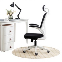 Chaise de bureau pivotante ergonomique en maille noire et blanche, moderne et élégante, pour la maison ou le bureau, OEM