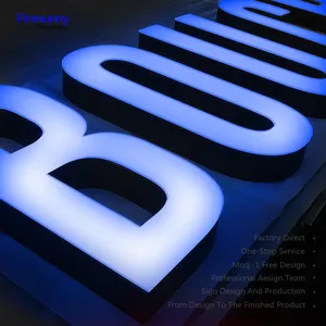 High quality custom advertising logo spotlight real estate sign light front sign led rotating led sign led light logo