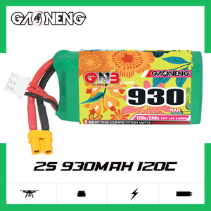 Batterie LiPo FPV GNB GAONENG 930mAh 2S 7.4V 120C avec connecteur XT30 pour course FPV Brushless 90mm à 130mm Torrent 110 - Product Image 2